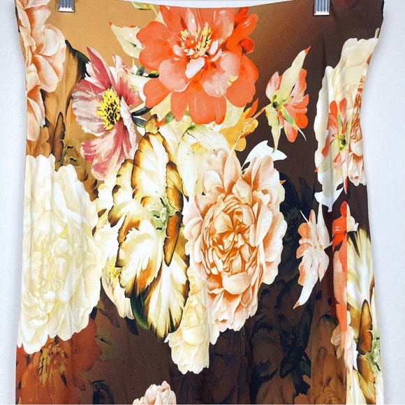 Favorite Daughter Gwen Floral Print Maxi Skirt in Sienna Brown/Gold/Cream - Picture 4 of 7